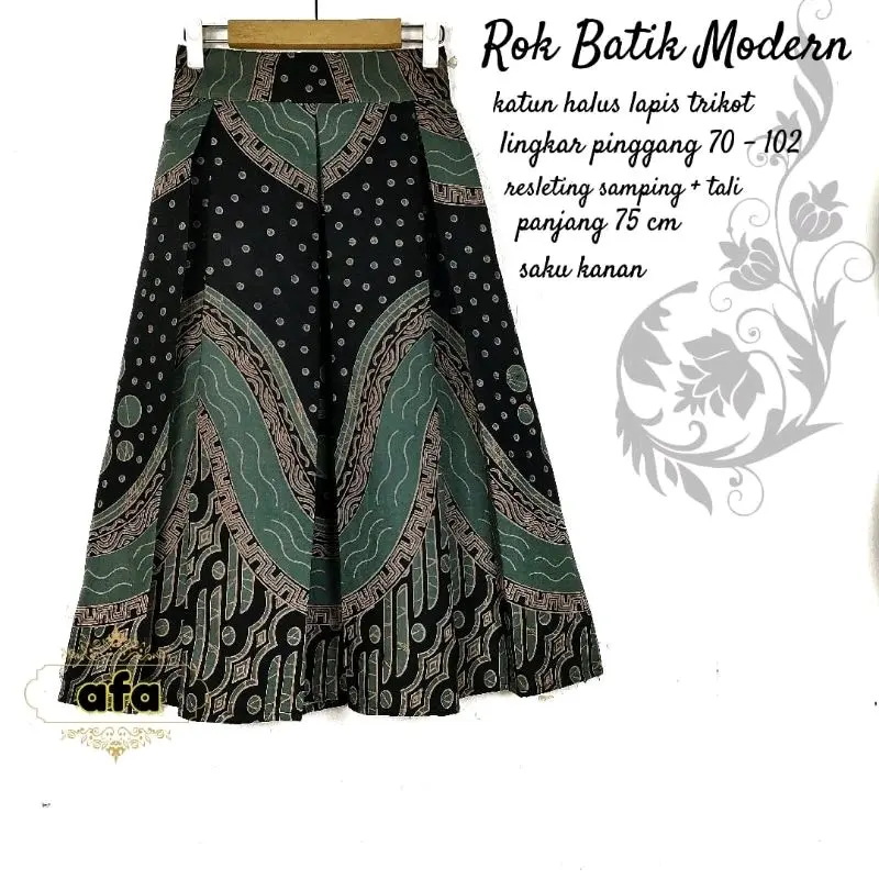 ROK BATIK PREMIUM 7/8 LAPIS TRIKOT-ROK MODERN 1