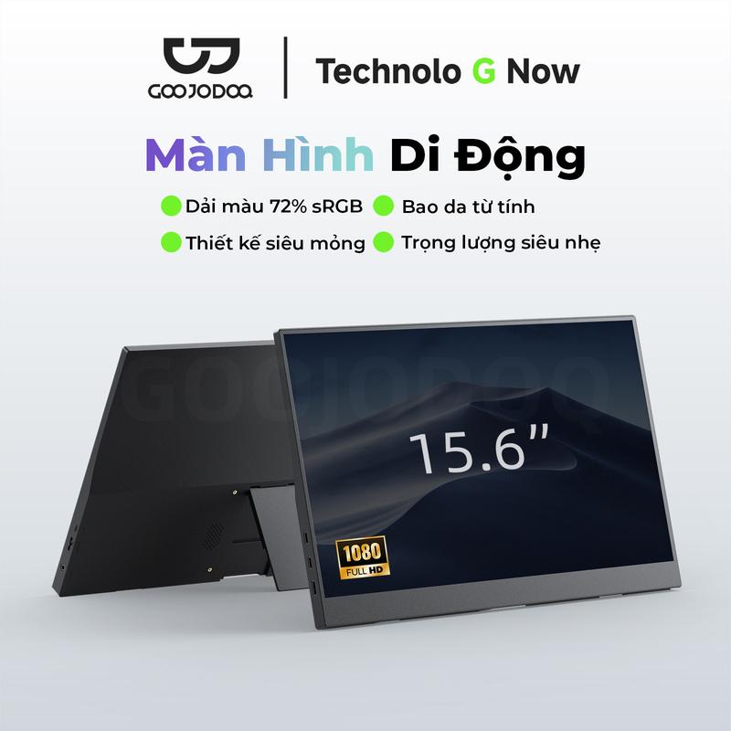 Màn Hình Di Động, Dải màu 72% sRGB, Bao da từ tính, Thiết kế siêu mỏng, Trọng lượng siêu nhẹ, 15.6", 1080 Full HD