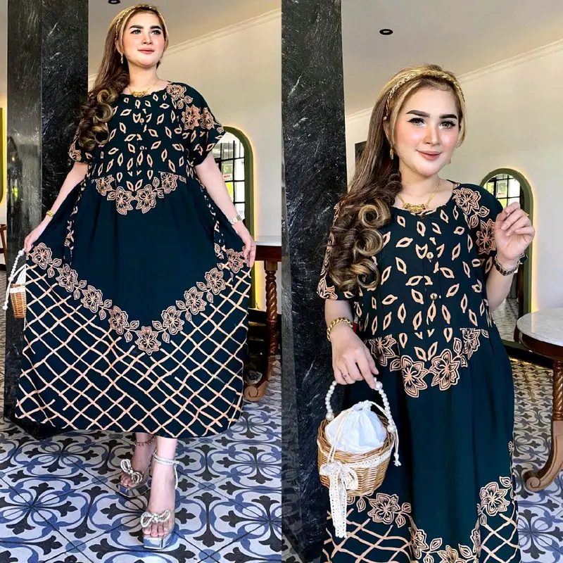 Daster Chibi Viral Daster Rayon Premium Daster Kekinian Daster Jumbo Busui Kancing Lembut Nyaman Menyusui 1