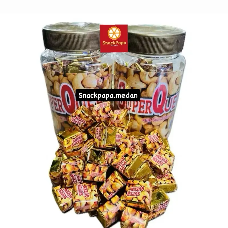 ￼COKELAT VIRAL SUPERQUEEN [ 1 TOPLES ISI 50 PCS] | SUPERQUEEN MILK CHOCOLATE WITH NUTS | COKELAT KACANG SUPERQUEEN | SUPER QUEEN