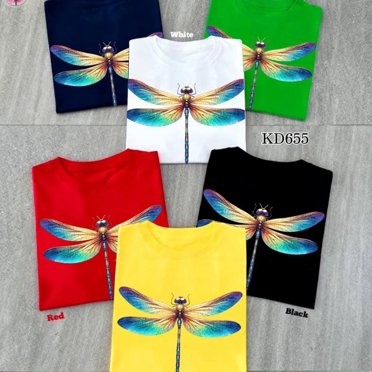 DDS KD655 Atasan Wanita Lengan Pendek Kaos Katun Kaos Unisex Kaos Oversize Kaos Couple Family Seragam Keluarga Kaos Dragonfly