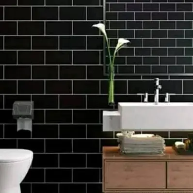 Wallpaper dinding MOTIF BATA HITAM