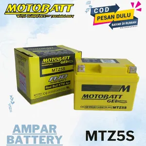 Aki Motor Beat fi, Vario 110, Blade, Scoopy, Supra 125, MOTOBATT MTZ5S GEL ACCU KERING Motorcycle