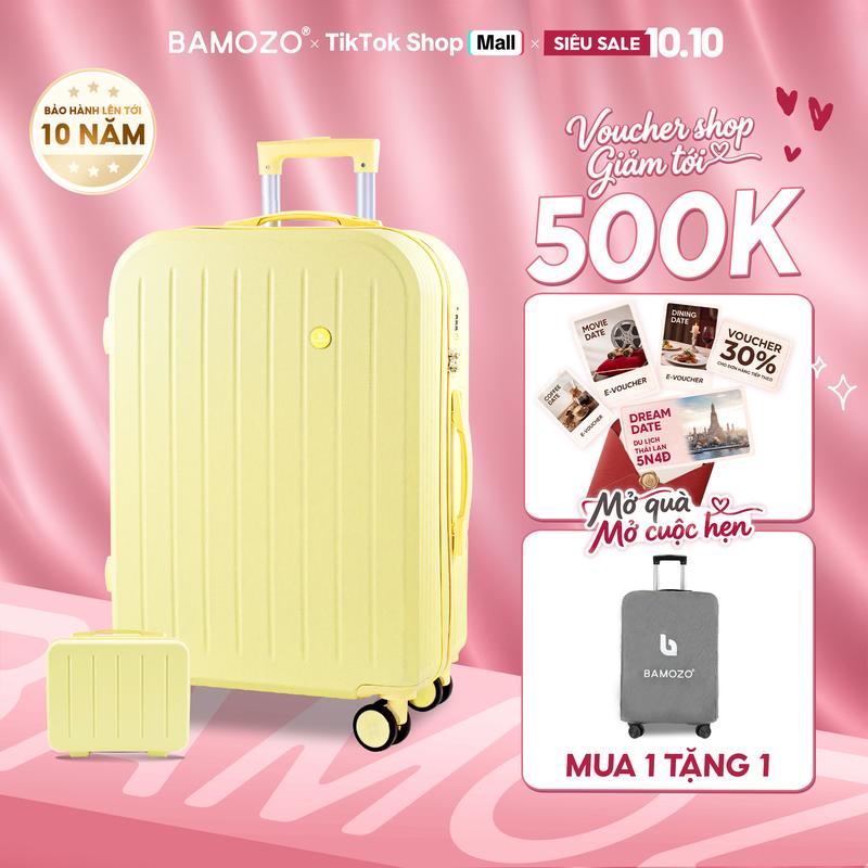 [SIZE 20] Vali Du Lịch Bamozo 8812 Bản Thường + Cốp Ngẫu Nhiên, Size 20 Xách Tay Nhựa ABS PC Bền Đẹp Khóa Bảo Mật, Bảo Hành 5 Năm _8812