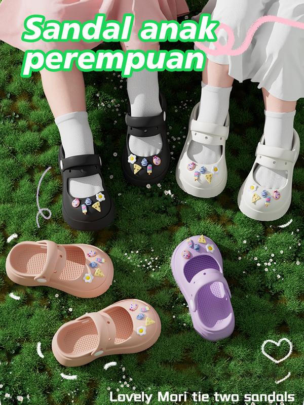 Komin Sendal Mary jane Sendal Wedges Sandal Baim Wanita DIY Terbaru Slip On Import Sendal Medis Anti Air Sandal Platform Anti Slip 9