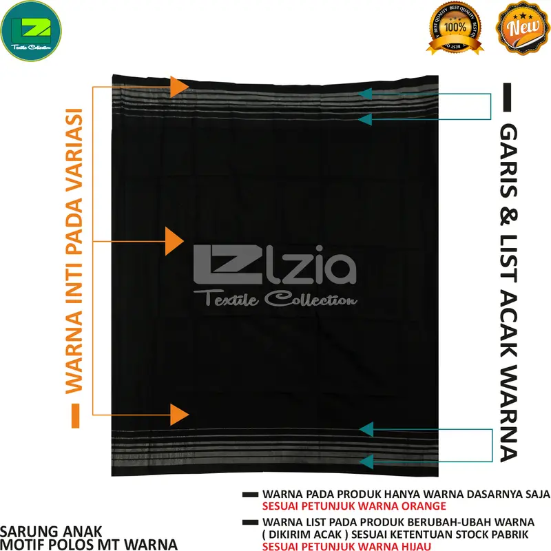SARUNG ANAK POLOS MOTIF SARUNG ANAK PREMIUM ORIGINAL 100X85 CM 2
