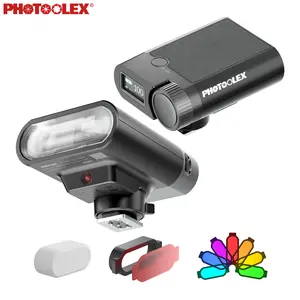 PHOTOOLEX G01 Mini Speedlight Kamera Flash Eksternal Hot Shoe G16 Kecerahan Tinggi 2000 mAh 700 Flash Layar Warna Camera Flash