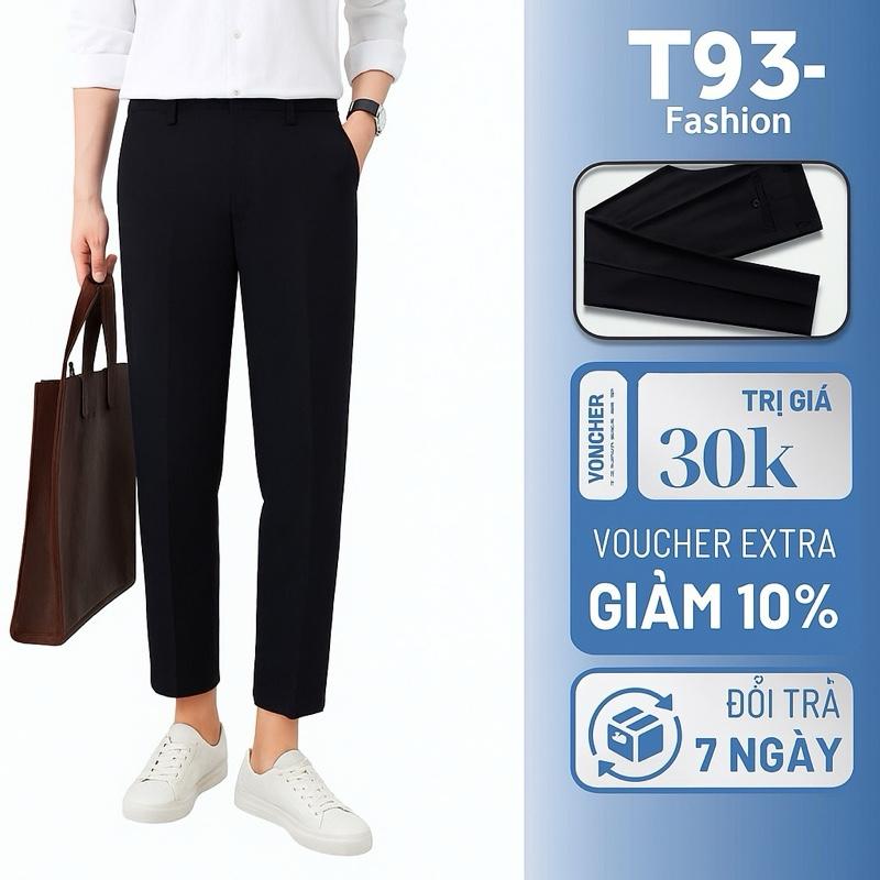 Quần âu nam T93-Fashion phong cách Hàn Quốc From ông đứng hách dáng che khuyết điểm cực đẹp