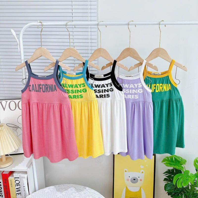 (Size 7-21kg) Váy Hai Dây Dáng Xoè Xinh Xắn Cho Bé Gái Thun Lạnh  Size Từ 7 đến 21 kí - HÀNG LOẠI 1 1