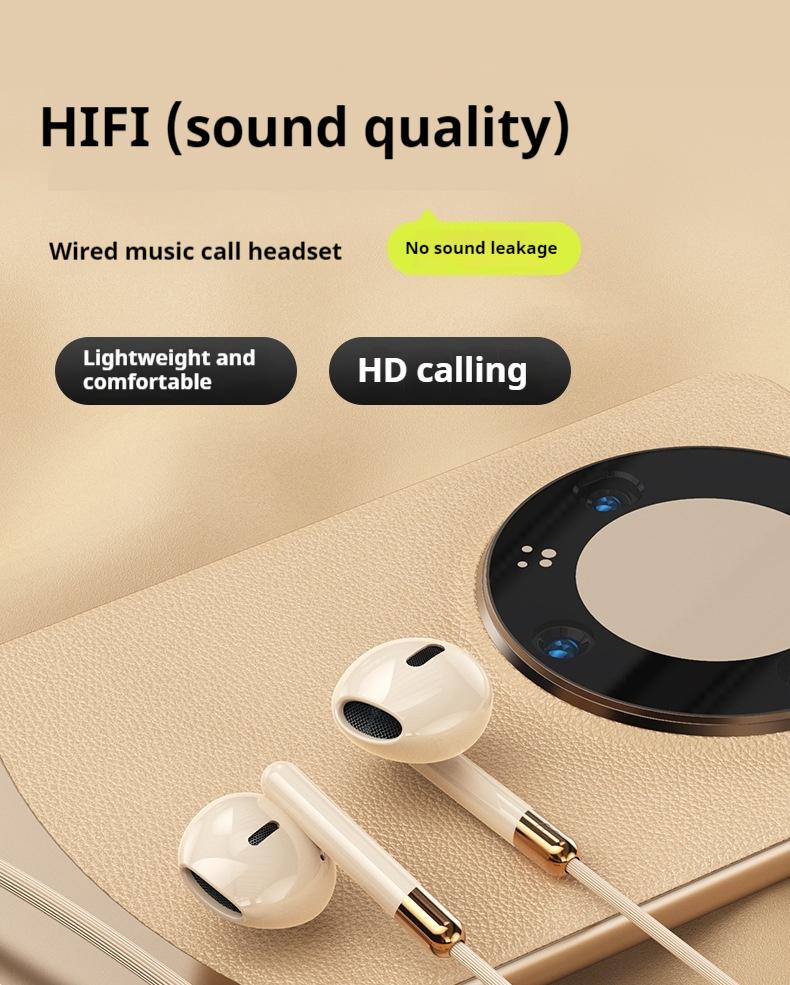 P15 Headset Kabel HIFI Stereo, Earphone Wired Tipe-C & 3.5mm, Earbuds dengan Mikrofon, Headphone Suara Jernih untuk HP