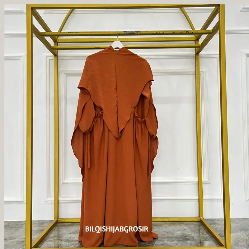 Gamis busui bergo syar'i/zahra gamis dewasa set jilbab/gamis krinkel airflow 6