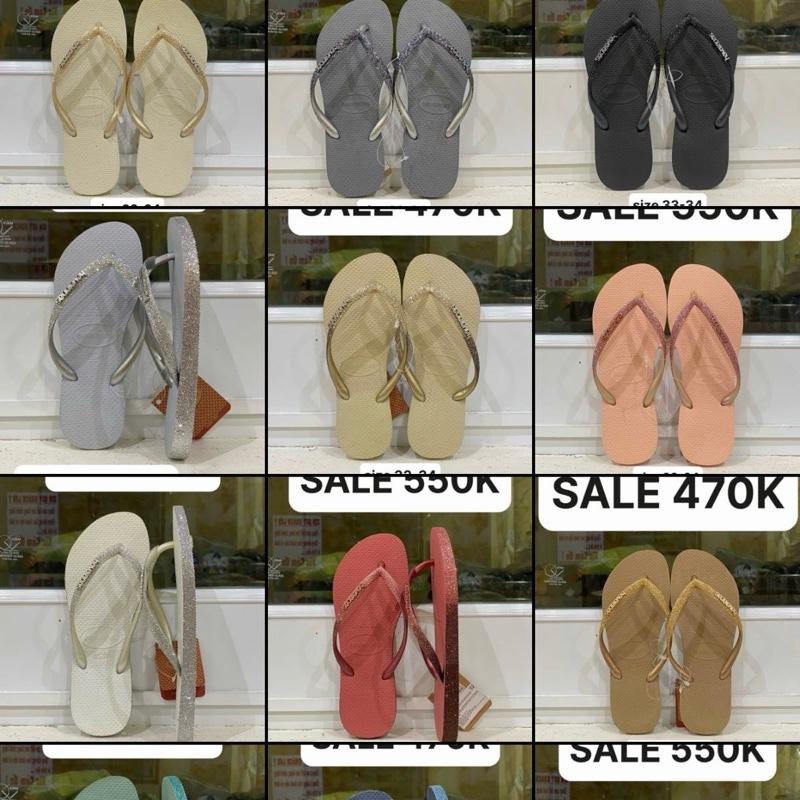 DÉP NỮ HAVAIANAS GLITTER KIM TUYẾN TRƠN NHÀ THIÊN TRANG . CAO SU . ĐI CHƠI . DU LỊCH . 4 MÙA . ĐI TIỆC . ĐI DẠO