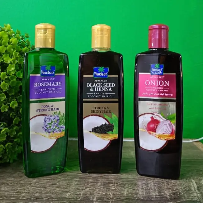 Parachute Enriched Coconut Hair Oil with ALMOND / BLACK SEED & HENNA / ROSEMARY  200ml Softer, Shinier, Strong, Long Hair Haircare