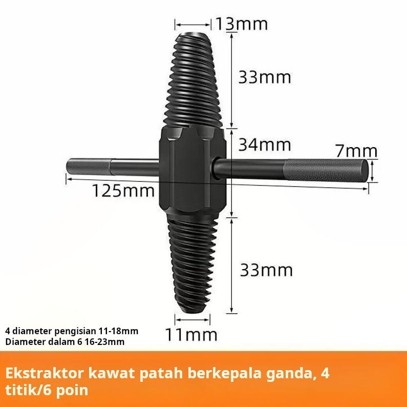 Product Introduction of Alat Pelepas Kawat Rusak Katup Sudut Keran Ekstraktor Kawat Rusak 4/6 Poin Pipa Air Anti Kawat Pipa Rusak Kepala Rusak 3