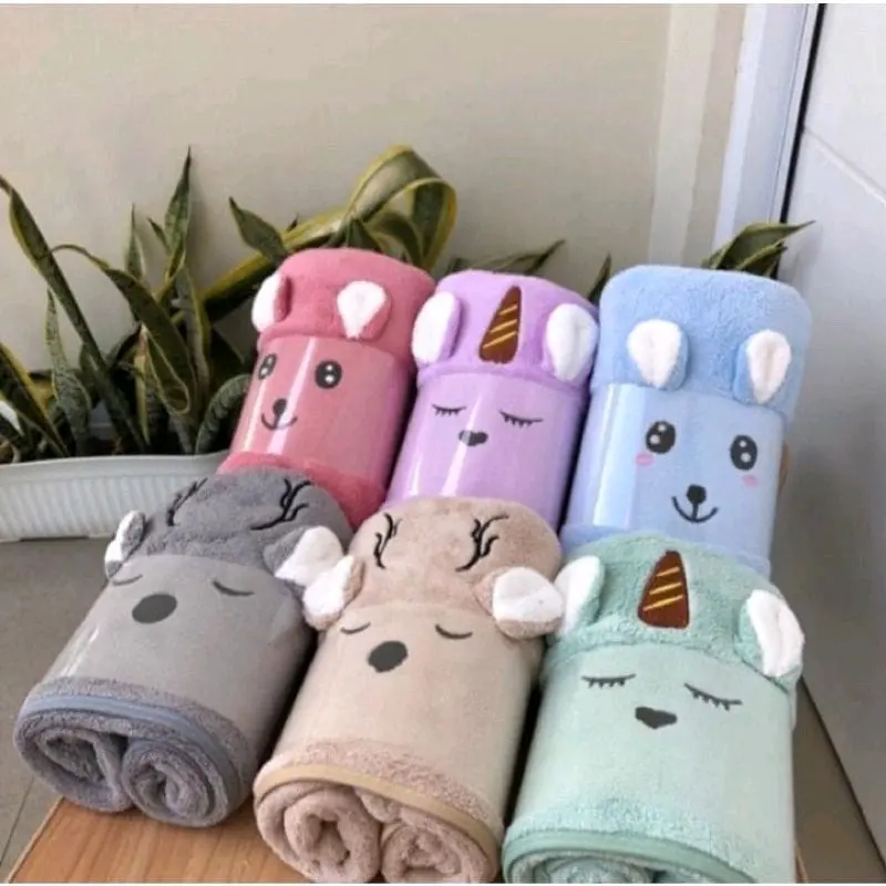 Handuk Kuping Baby Import karakter kartun lembut, Bahan Microfiber, tebal dan nyaman ( daya serap tinggi ) 0
