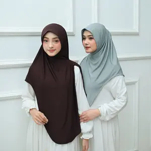 Grosir - Pashmina Rapunzel Kancing Standar (size L) Pashmina Mleyot Inner Menutup Leher Jersey