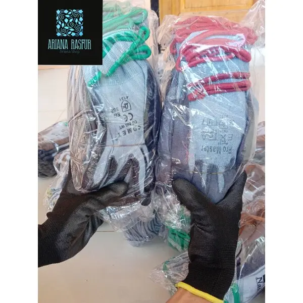 COD 2 LUSIN=1KG Sarung Tangan Comet Fit Glove 12 Pasang / Sarung Tangan Nylon Pekerja Mekanik Motor Pertukangan Termurah 2