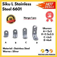 Gambar Siku L SS Twin 6601 Siku Penyangga Stainless Furniture - 2 X 2 CM dari Mustika Jaya Perkasa Kab. Bogor 2 Tokopedia