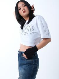 Gambar FOD Kaos Wanita Cropped Emma White 12054F4OW - M / L, White dari FOD. Kota Bandung 3 Tokopedia