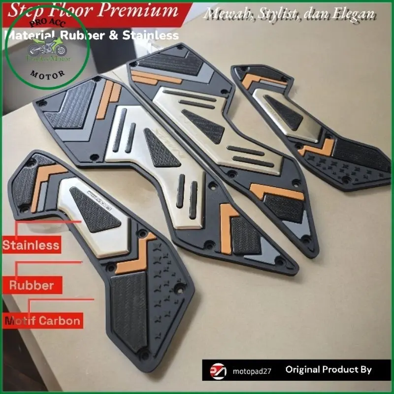 motopad27 karpet new nmax premium strep floor pijakan kaki new nmax 155