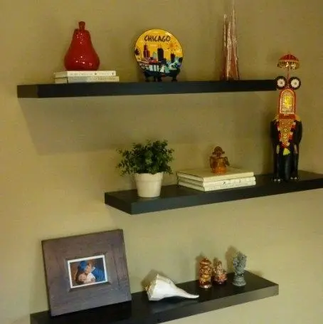Rak Kayu Ambalan Dinding Serbaguna Rak Furniture Ambalan Decorasi Rumah balkon natural kayu 5