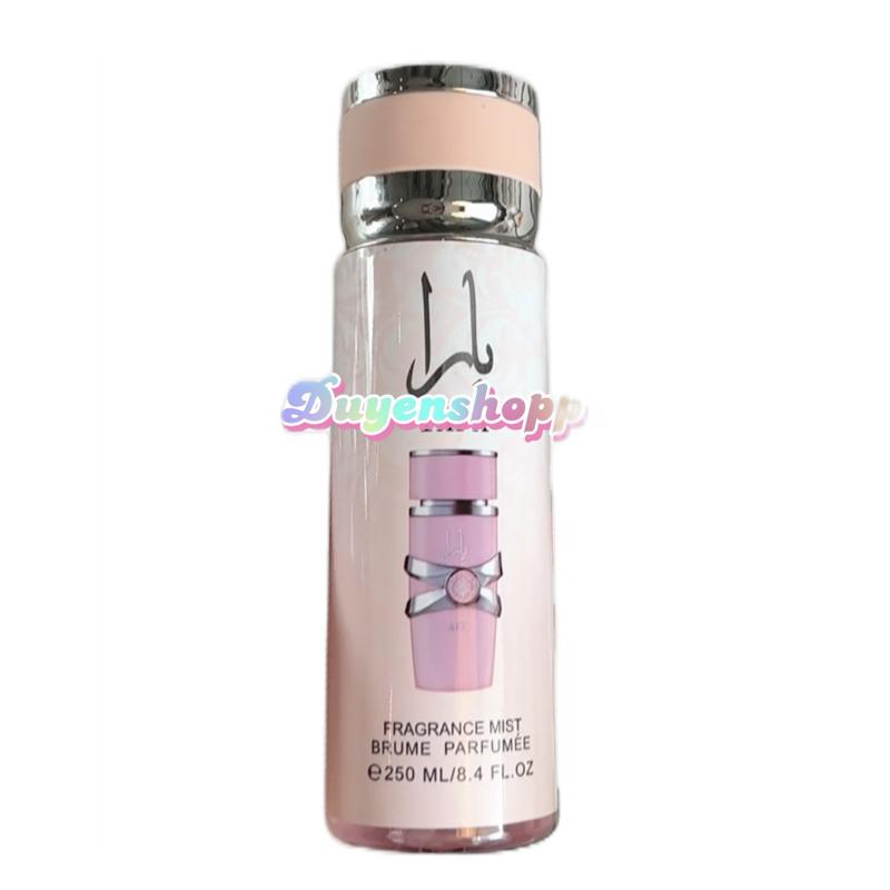 Xịt Thơm Body Nữ 250ml  - Hương Phấn Kem Thơm Sang Trọng ( Mùi tiểu thư nhẹ nhàng) -chai 250ml Nữ Women Nước Hoa Perfume -Dưỡng body