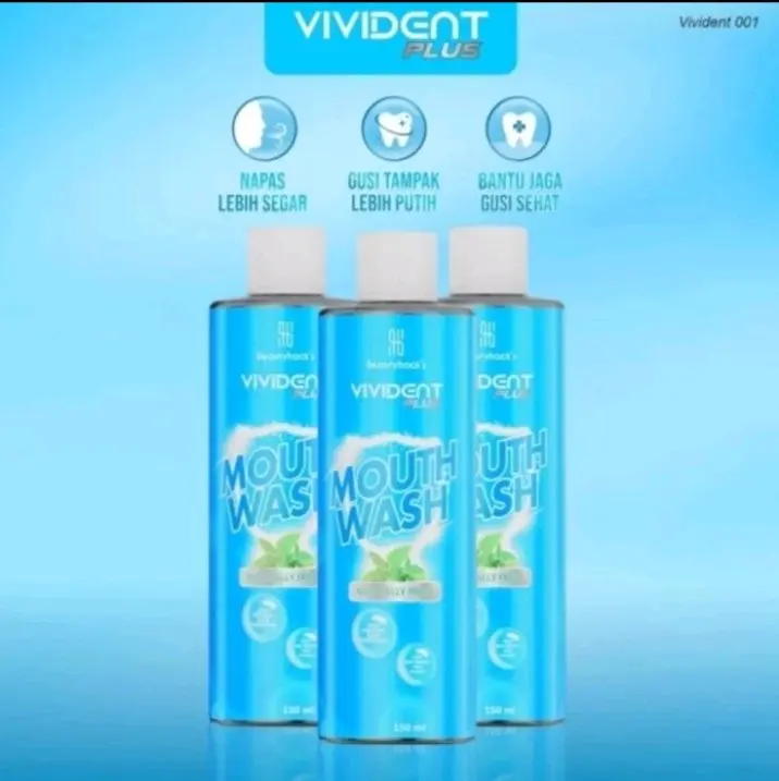 Vivident Plus Mouth Wash - Pembasmi Bakteri & Bau Mulut Vivident Plus Mouth Wash dapat membantu menjaga kesehatan gigi dan mulut dengan segar dan bebas bau mulut. Diformulasikan dengan kandungan antibakteri, Vivident Plus Mouth Wash dapat membantu membasm 4