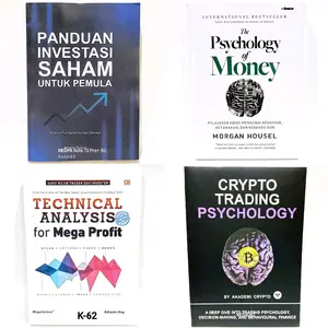 PAKET 4 BUKU BESTELLER Panduan Investasi Saham Untuk Pemula + The Psychology Of Money + Technical Analysis For Mega Profit + Crypto Tranding Psychology