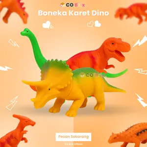 (JUMBO) Mainan Karet Dinosaurus Bunyi Lucu Aman untuk Anak dan Edukatif