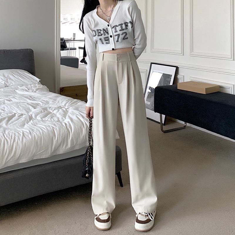 Celana Highwaist Premium Anti Kusut Bahan Tebal Polyester - Loose Pants Panjang Casual Wanita Kantor Kerja Celana Highwaist Premium Anti Kusut Bahan Tebal Polyester - Loose Pants Panjang Casual Wanita Kantor Kerja