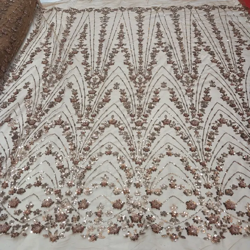 Tille bordir motif terbaru ful payet bahan kebaya ( harga per 1m )COD 5
