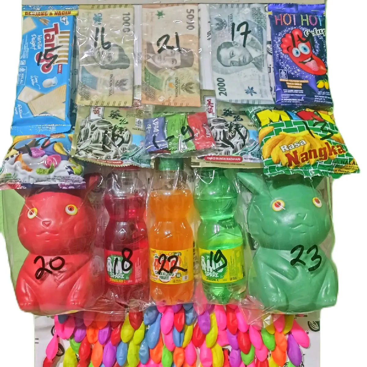 Cabutan balon berhadiah isi 100pcs.CL5 SUSU