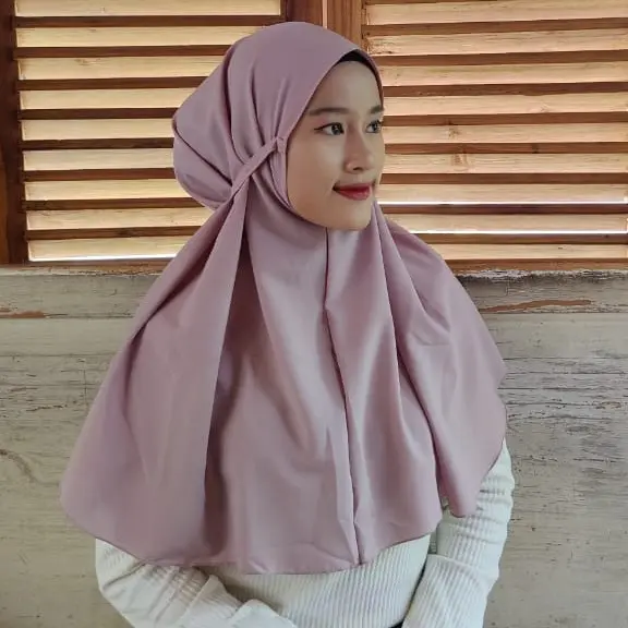 BERGO MARYAM DIAMOND KHIMAR INSTAN TALI Santai Jilbab Nyaman Muslim Kerudung Panjang