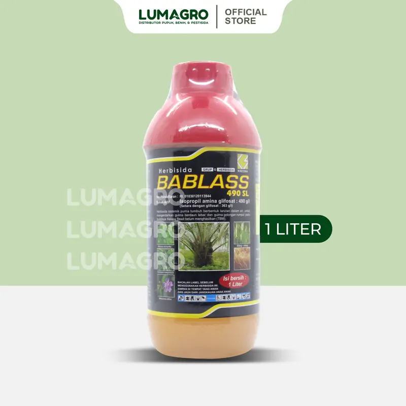 Herbisida Bablass 490SL 1L IPA Glifosat Pembasmi Gulma Secara Sistemik Sampai Akar 0