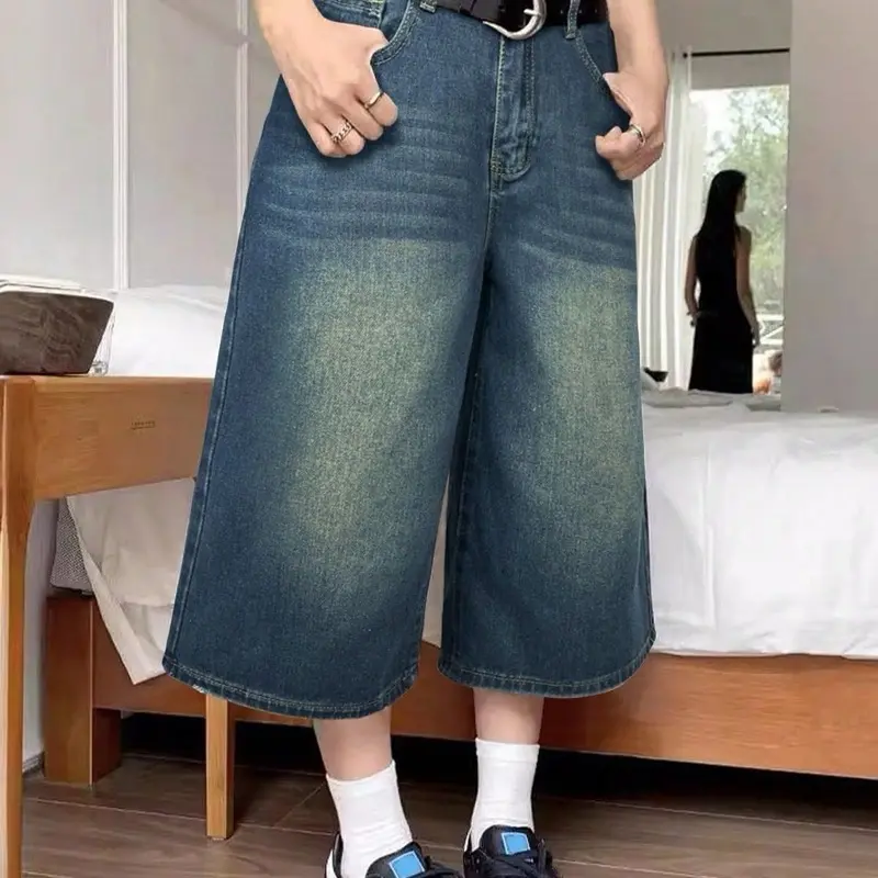 [UNISEX] Celana Jorts Jeans Baggy Short SKATER