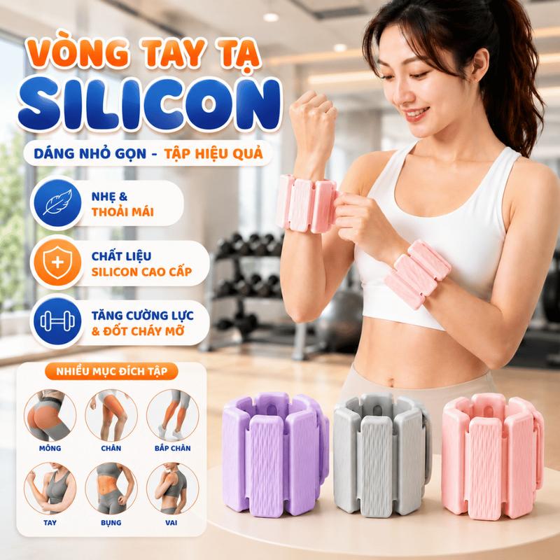 Tạ Đeo Tay Chân Silicon Điều Chỉnh Trọng Lượng 1-1.5KG TOAM, Tạ Cổ Tay Cổ Chân…