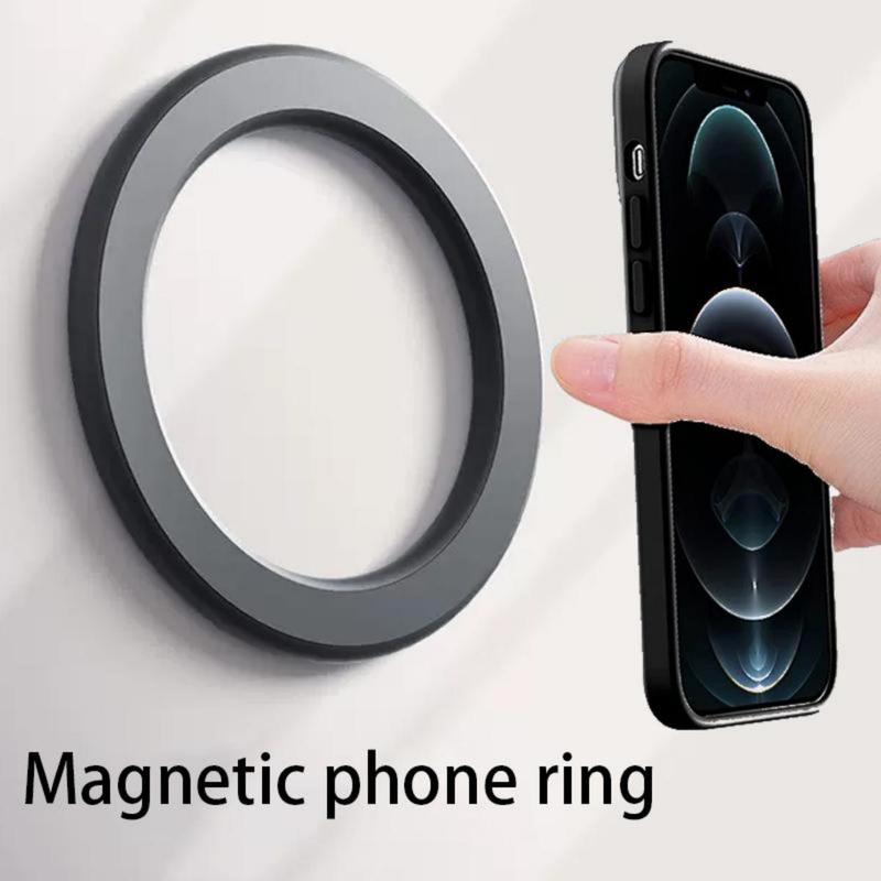 COD   Magnetic Ring Holder For iPhone 14 13 12  Magnet Wall Mobile Phone Holder Magnetic Car Phone Stand Accessories Mount 4