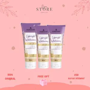 QYUESTORE|PURBASARI CYBRIGHT WHITENING 180ML. PURBASARI BODY SERUM ORIGINAL UNTUK KULIT LEBIH CERAH DAN HALUS