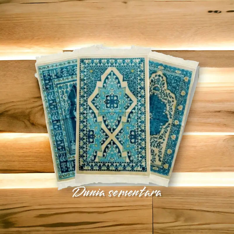 SAJADAH YAKAR KARPET MIDI TURKIYE/ BAHAN BLUDRU HALUS/ UKURAN 105x55cm Nyaman Muslim Motif Bulu Rumbai Tebal Lembut Umroh Haji 2
