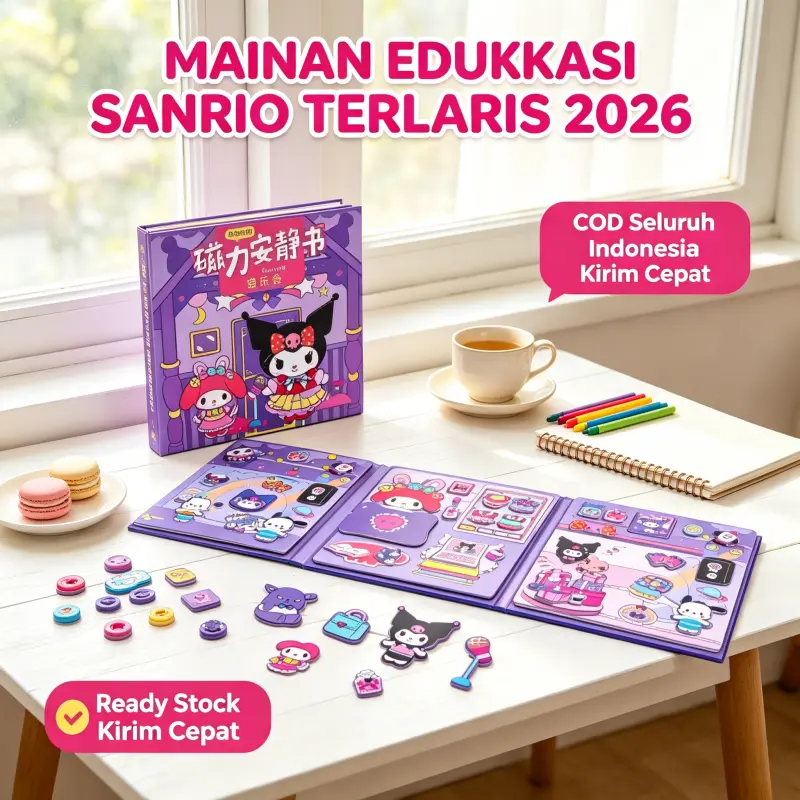 Buku Stiker Magnet Quiet Book Mainan Belajar Mandiri Anak Prasekolah Tanpa Potongan Stiker Magnet Reusable Bahan Aman Bebas Bau Menyengat Latih Daya Ingat Dan Kreatifitas Untuk Kegiatan Libur Sekolah Di Rumah (COD Tersedia)