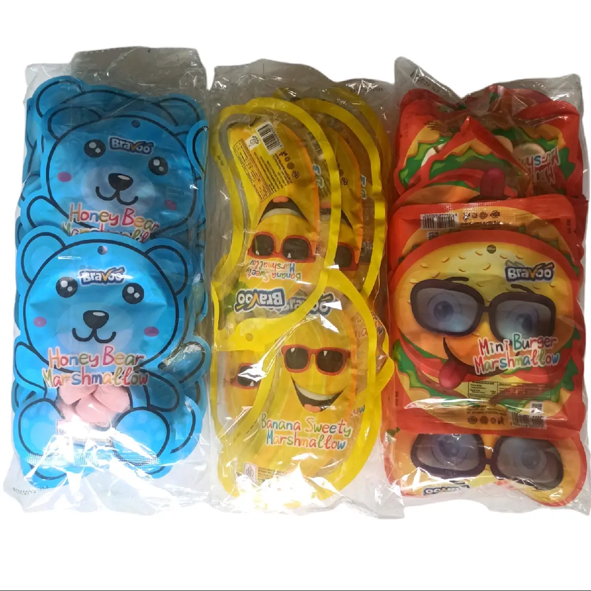 MARSHMALLOW BERKARAKTER BRAVO PAKET ISI 30pcs (MIX 3 VARIAN)