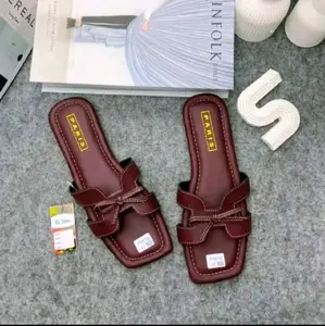 sandal teplek cewek selop motif pita tending