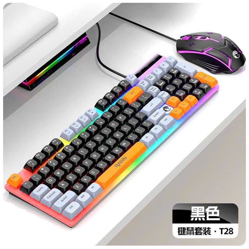  Combo bàn phím kèm chuột giả cơ có đèn led gaming phím custom hyperx pulsefire gear ban phim bàn phím cơ keyboard 