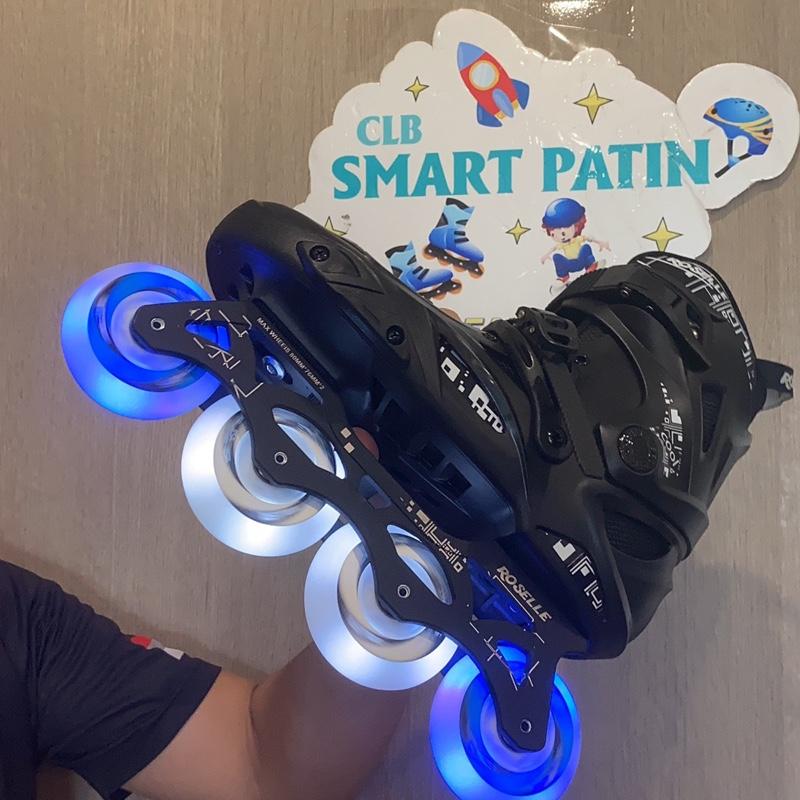 Full 8 bánh sáng Giày patin Freestyle R6 full 8 bánh sáng đơn màu cao cấp frame hợp kim