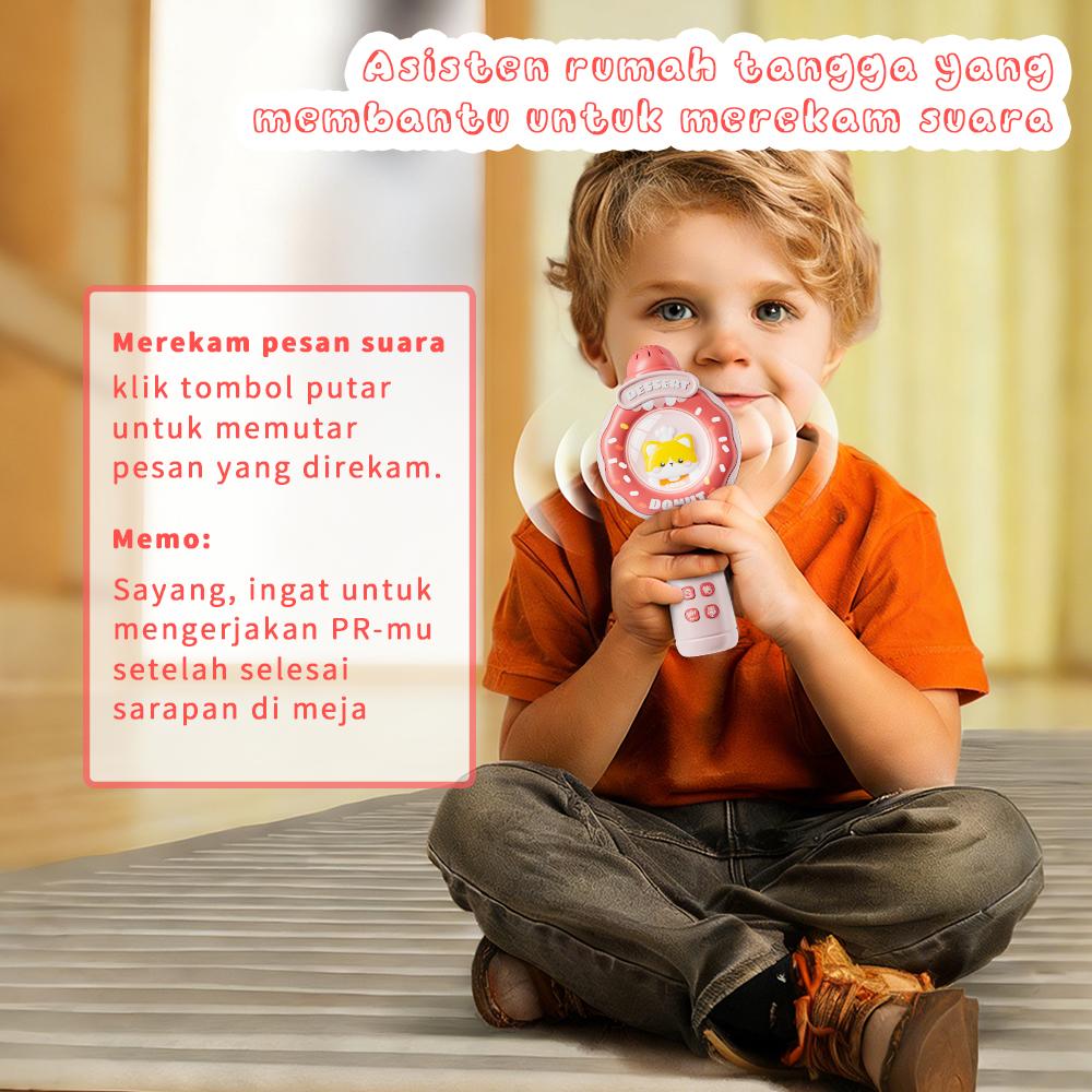 Stok Indonesia Mikrofon Anak Mic Karaoke Anak Mic Bluetooth Wireless Mainan Mikrofon Anak Microphone Kucing Lucu Portabel Koneksi HP Rekam Suara Putar Musik dengan Holder Mainan Musik Karaoke Anak untuk Bernyanyi Hadiah Anak