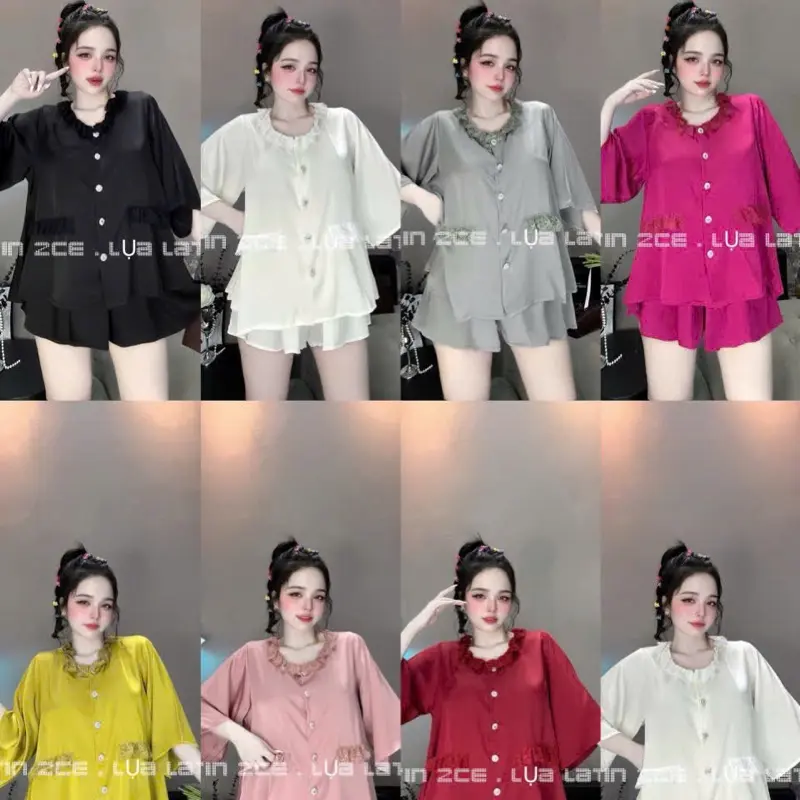 [2ce] Cổ ren đùi lụa latin mịn mát freesize 40/65kg