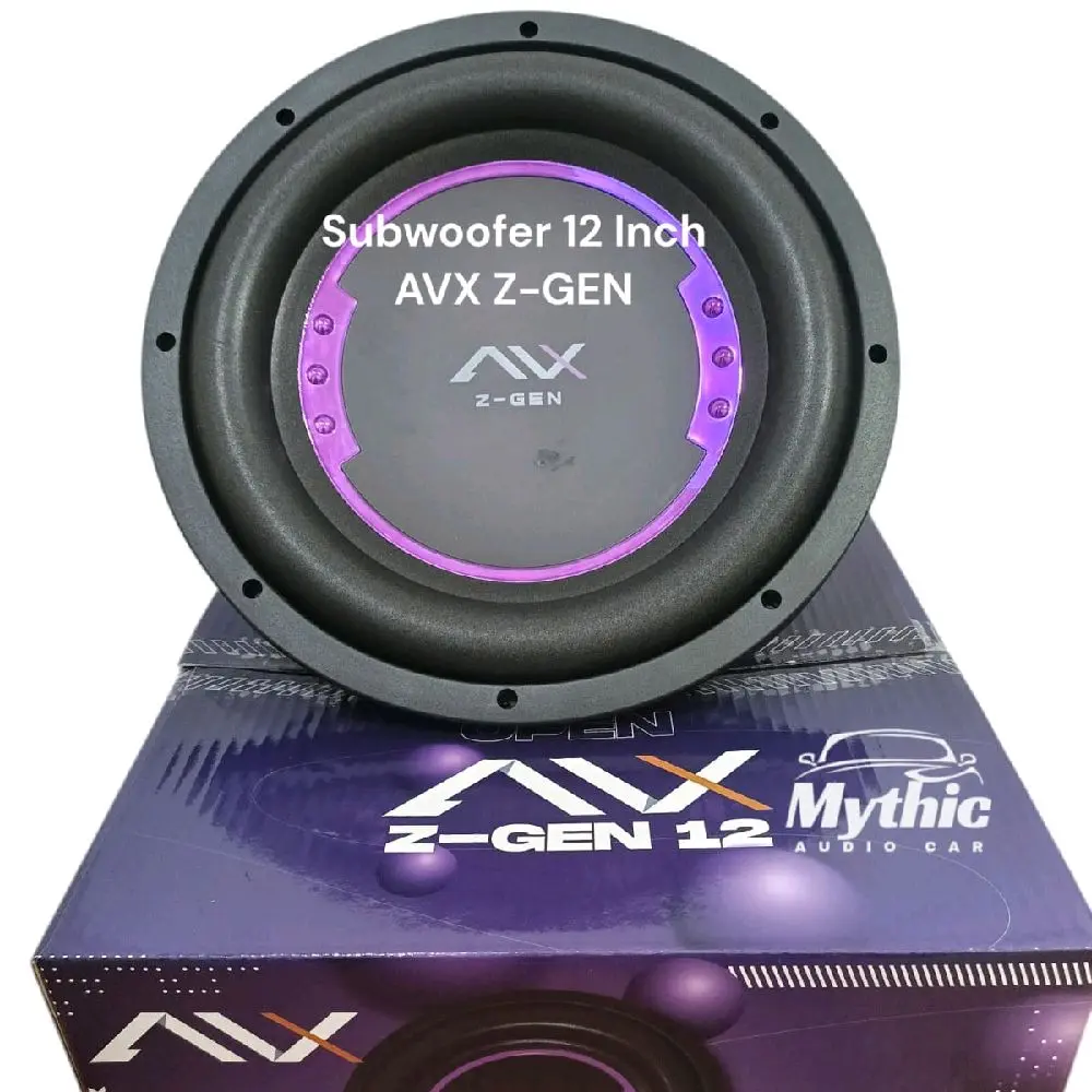 New Subwoofer 12 Inci AVX Z-GEN 12" Double Voice Coil 400watts Speaker Murah Black Myhic Audio Car