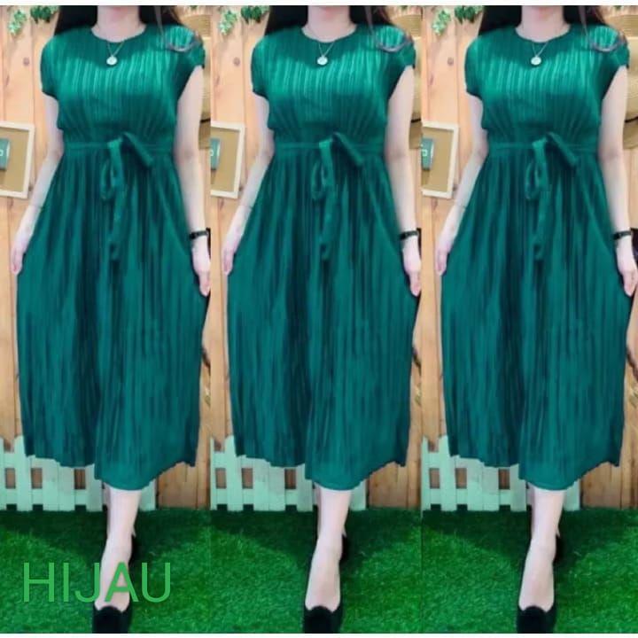 MIDI Drees plisket terbaru.daster wanita kekinian.dres terlaris 2026.dres wanita termurah gratis ongkir