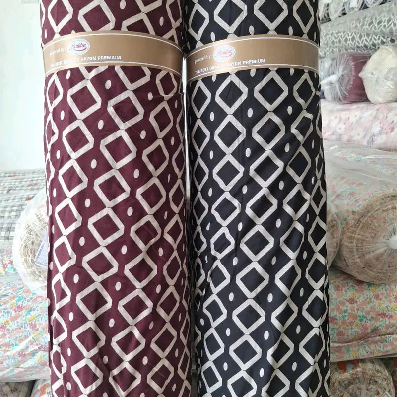 1/2METER BAHAN KATUN RAYON MOTIF KOatQK KETUPAT.HQRGQ 0.5METER 0