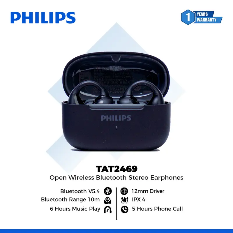 Philips TAT2469 Open Wireless Stereo Earphone Bluetooth 1